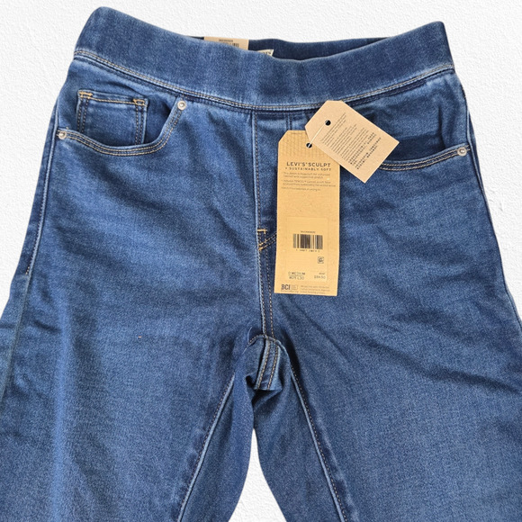 Levi's Medium Wash Mid Rise Shaping Leggings Jeggings Skinny Jeans Size 25 - Picture 5 of 10